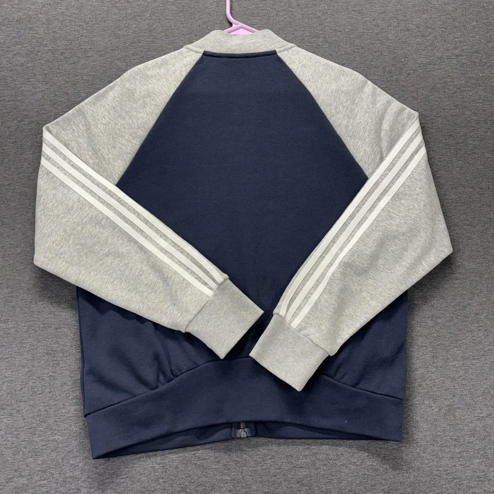 Adidas SID Bomber Track Jacket Womens Large Blue Gray Colorblock Full Zip NEW - Picture 8 of 11